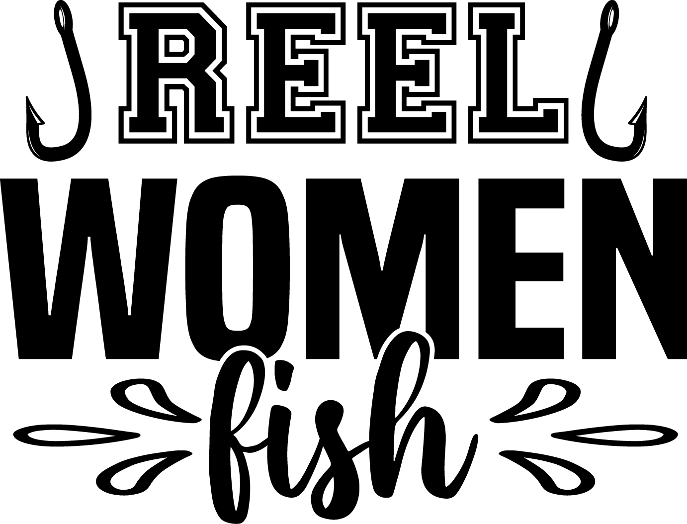 Reel Women Fish DTF Transfer