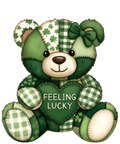 Feeling Lucky Patchwork Bear DTF Transfer