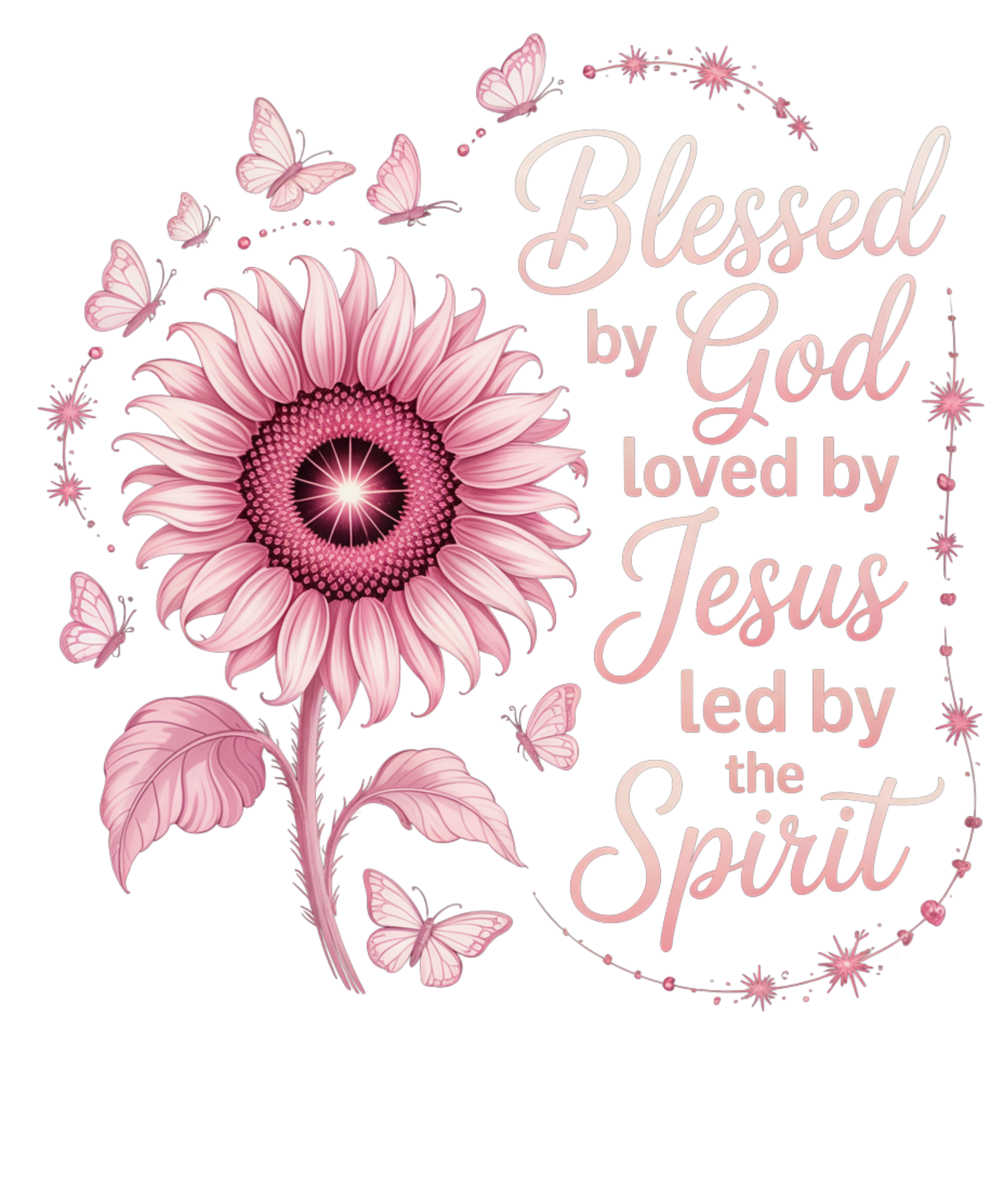 Blessed By God Loved By Jesus Led By The Spirit Tee