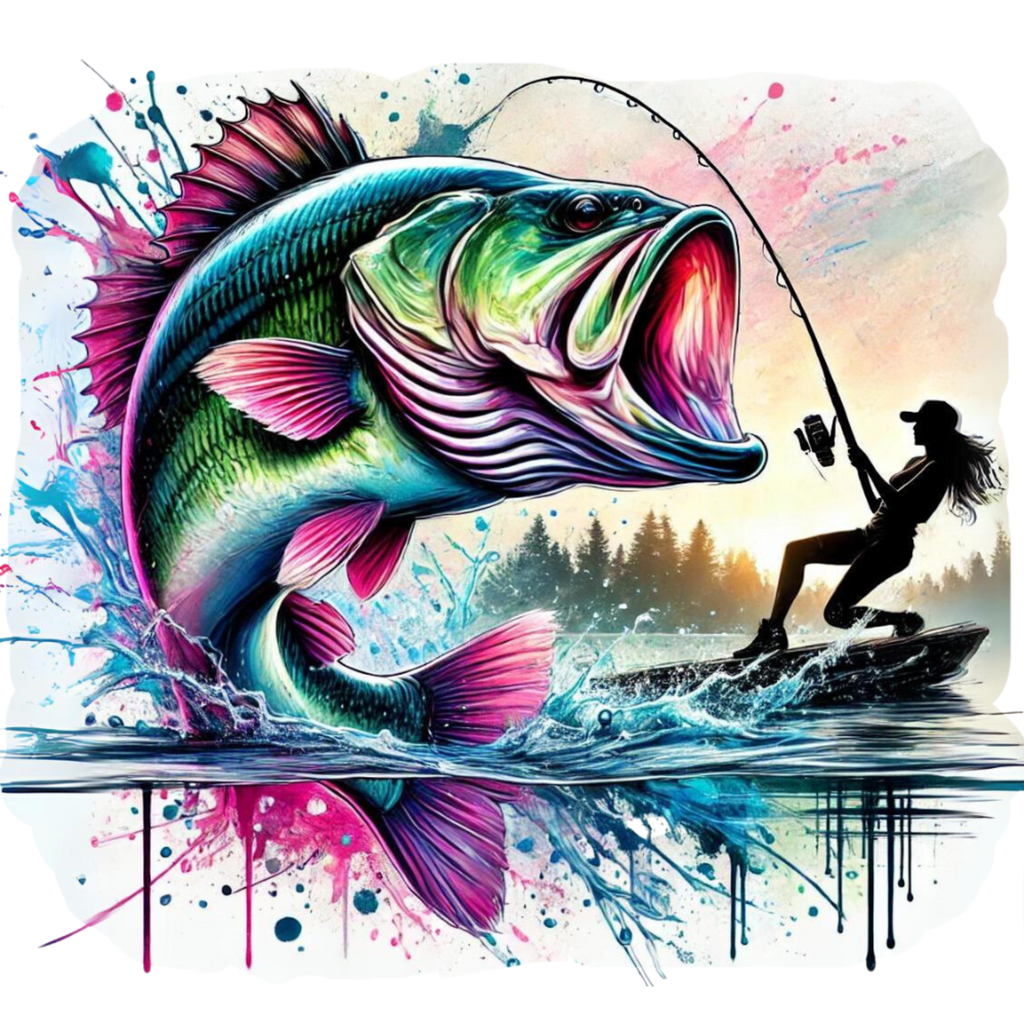 Girl Fishing Bass Tee