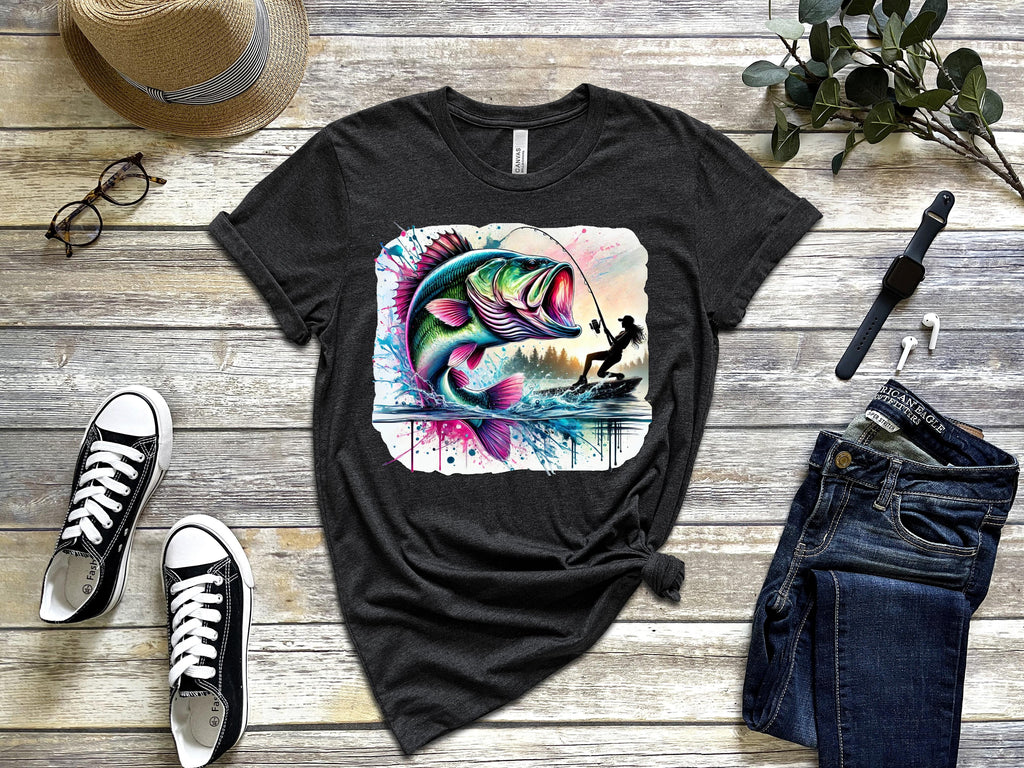 Girl Fishing Bass Tee