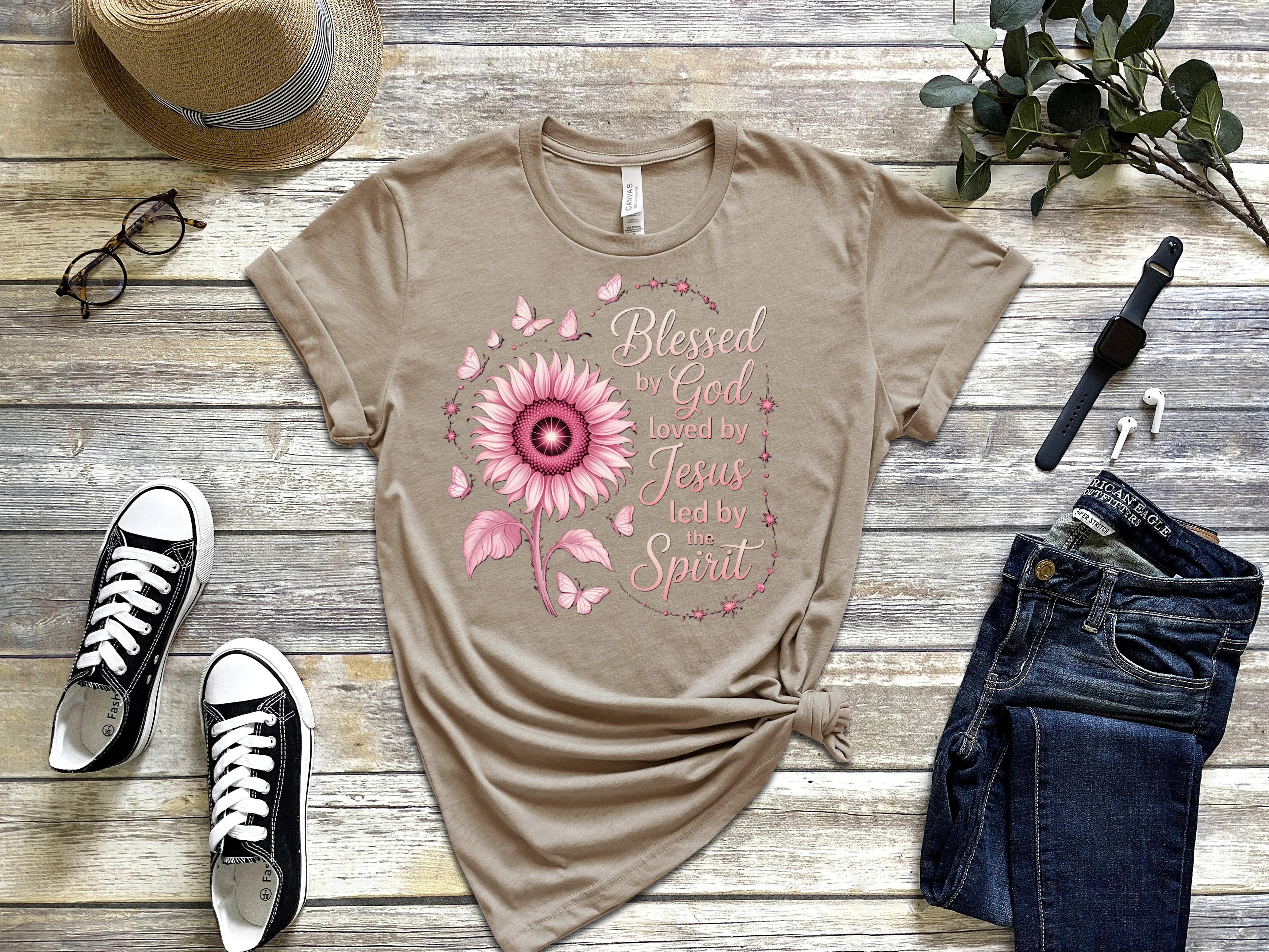 Blessed By God Loved By Jesus Led By The Spirit Tee